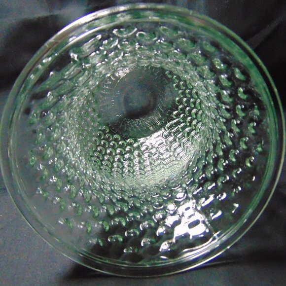 Vintage Bubble Glass Vase with indented circles throughout, 7.5 in tall - Picture 4 of 6